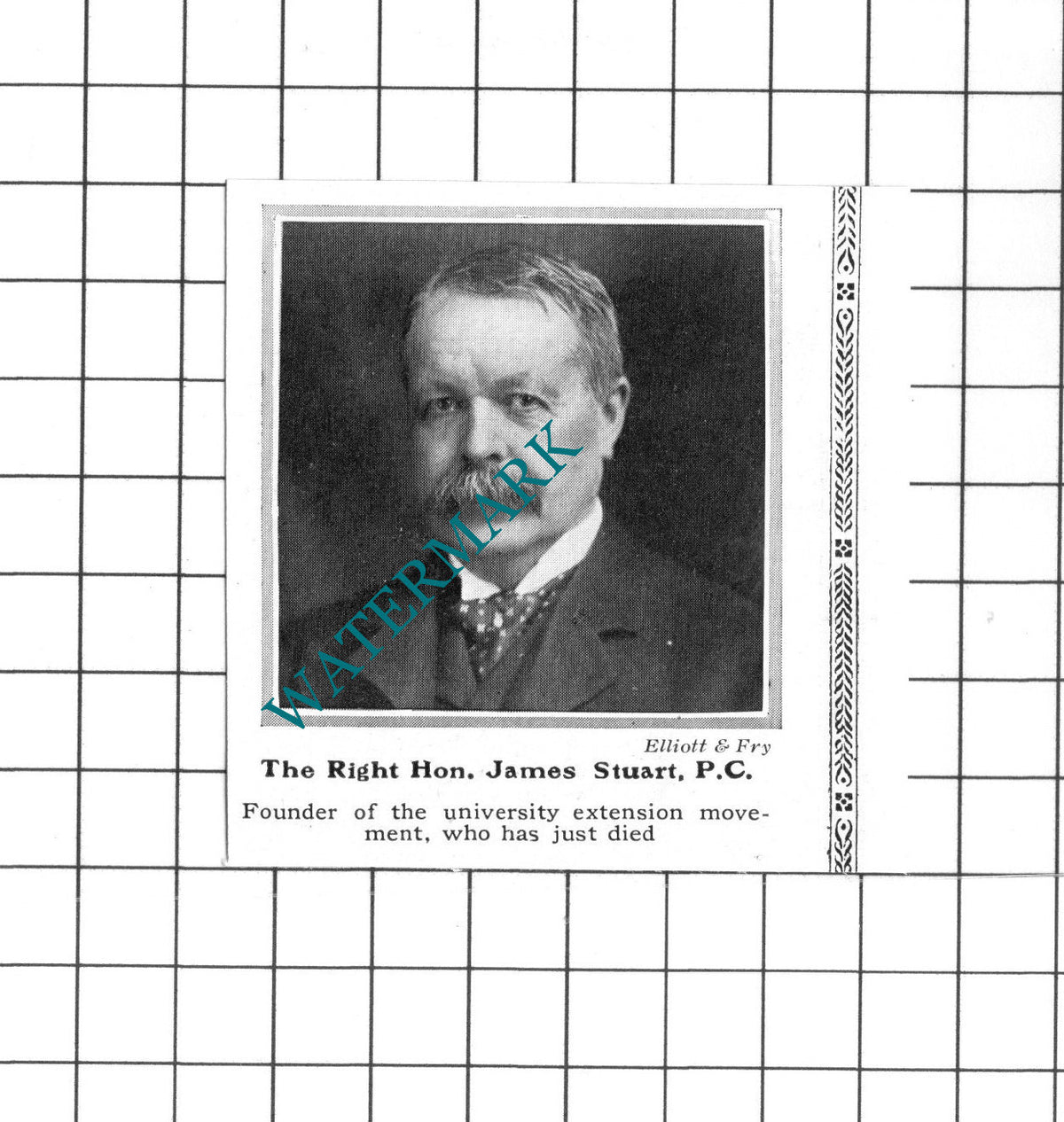 The Right Hon James Stuart - 1913 Small Clipping / Print