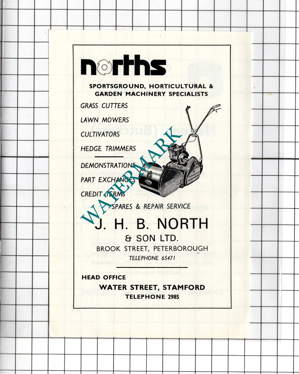 Nelsons Butchers Ltd Stamford FH Gilman JHB North & Son Peterborough 1974 Advert