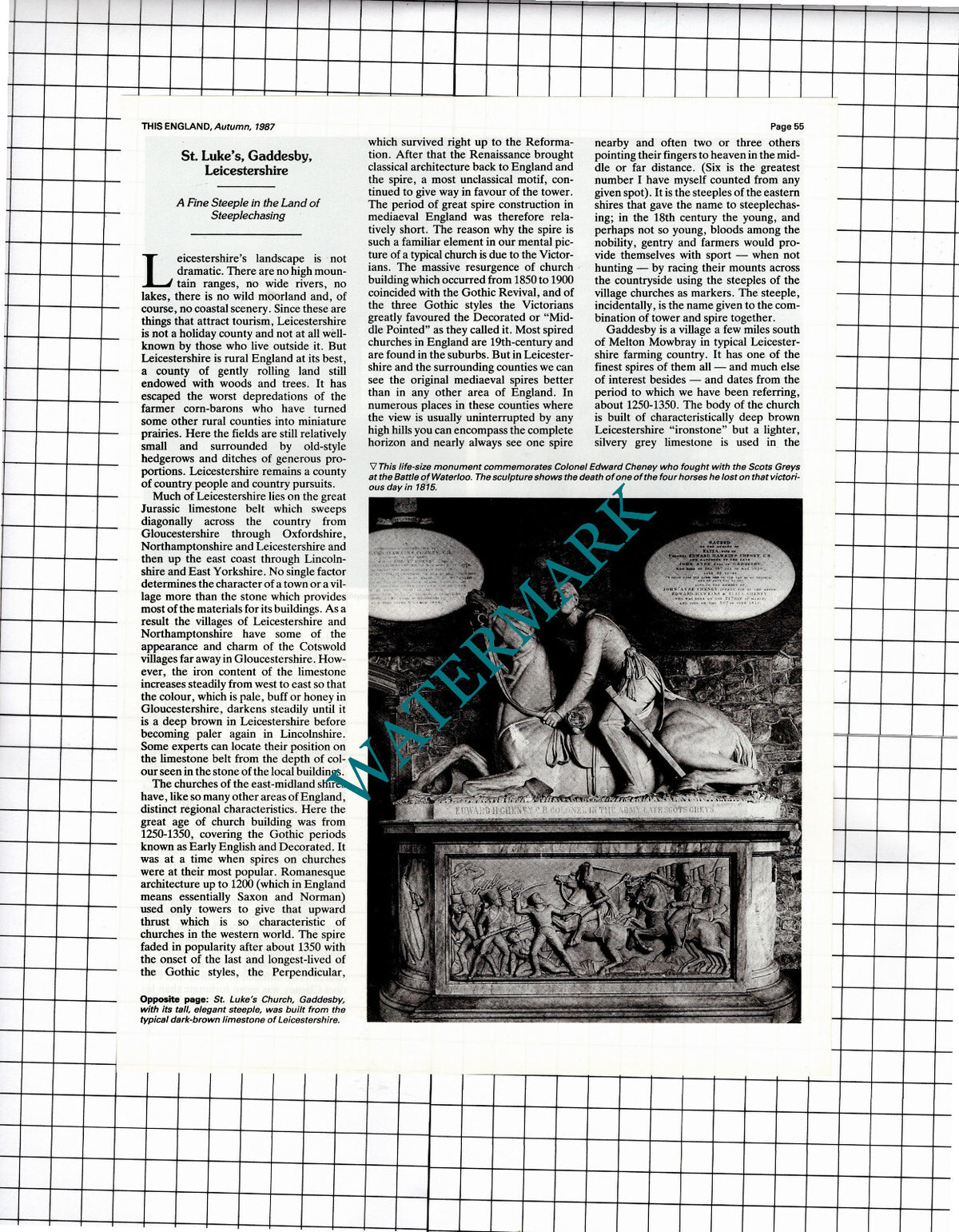 St Luke's Church Gaddesby Leicestershire - 1987 Article / Print