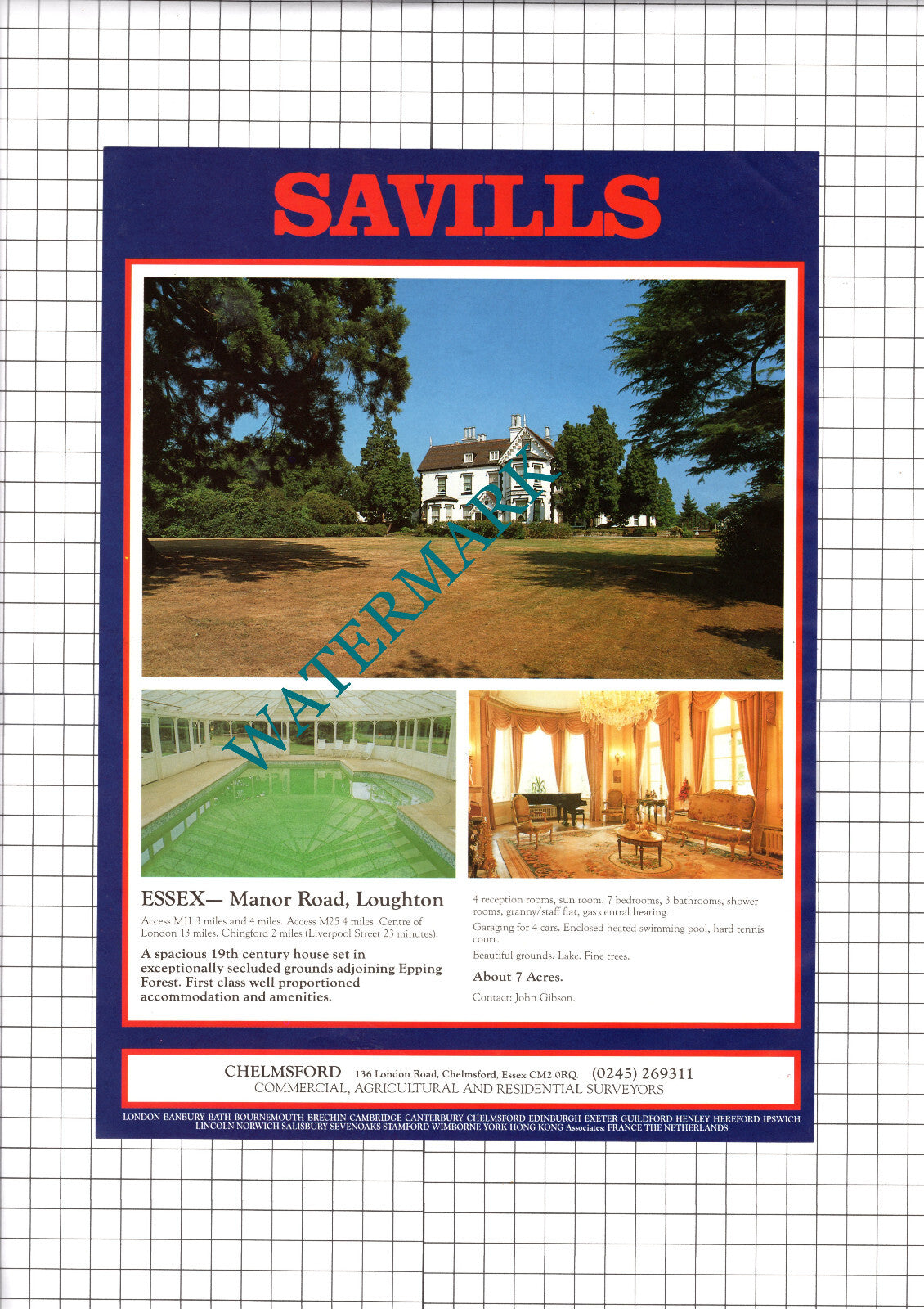 Paxford Gloucestershire Manor Road Loughton Essex Sale Advert - 1989 Clipping
