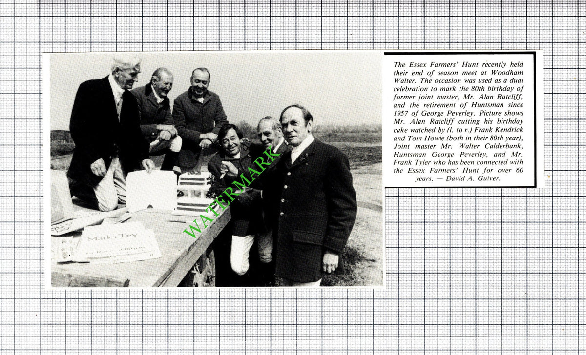 The Essex Farmers Hunt Alan Ratcliff George Peverley Kendrick Howie 1981 Cutting