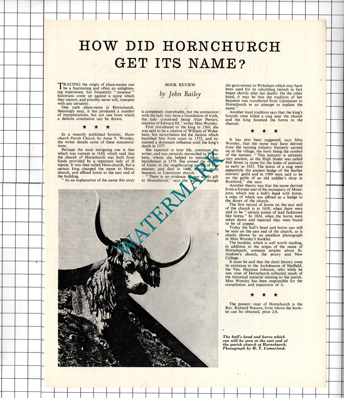 Hornchurch Essex - 1964 Article