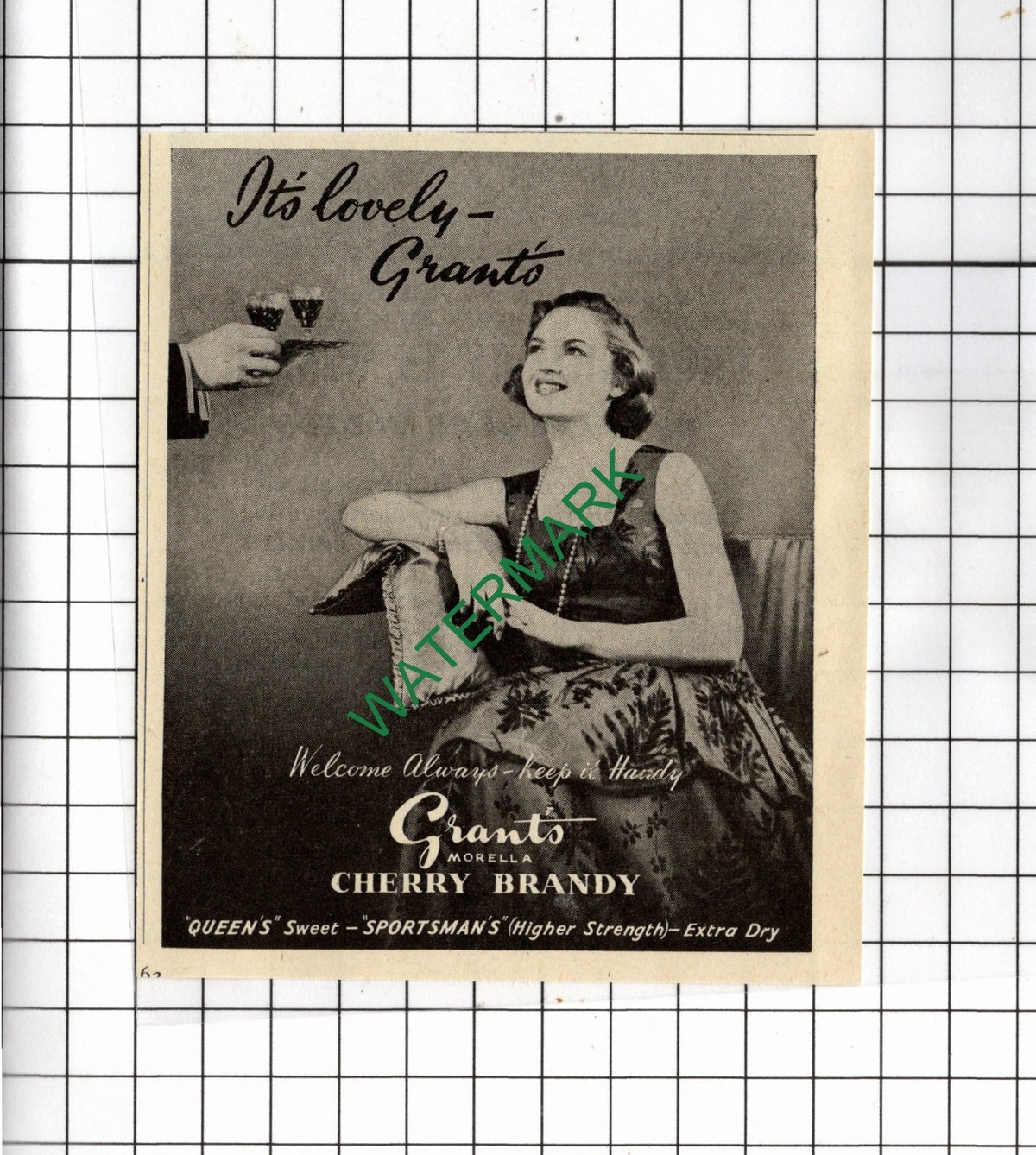 Grants Cherry Brandy - 1955 Small Advert