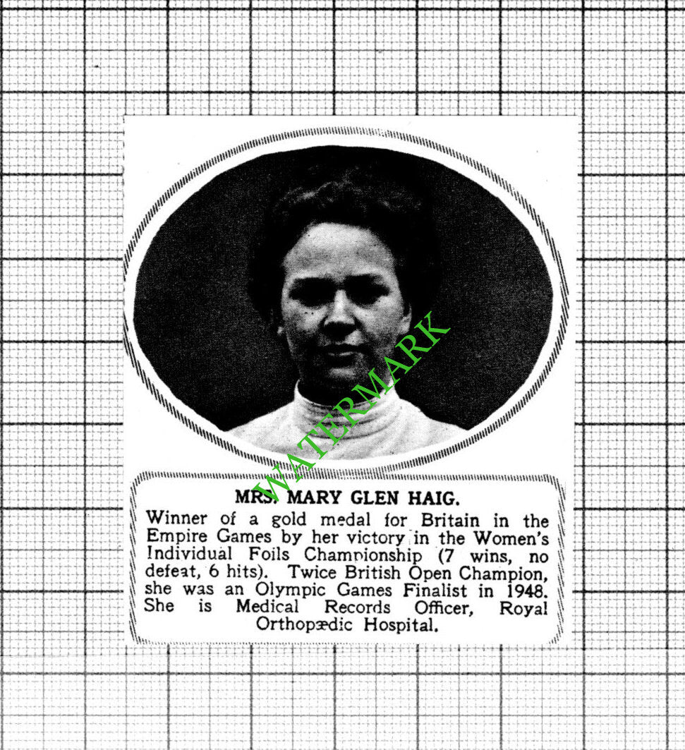 Mrs Mary Glen Haig - 1950 Small Cutting