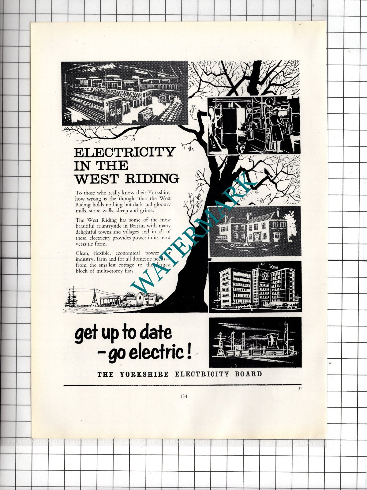 The Yorkshire Electricity Board West Riding - c.1962 Advert