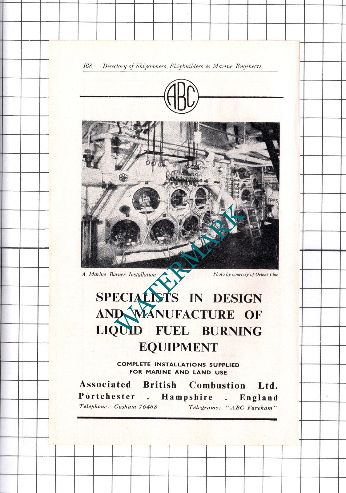 The Delta Metal Co Ltd / Associated British Combustion ADVERT - c.1957