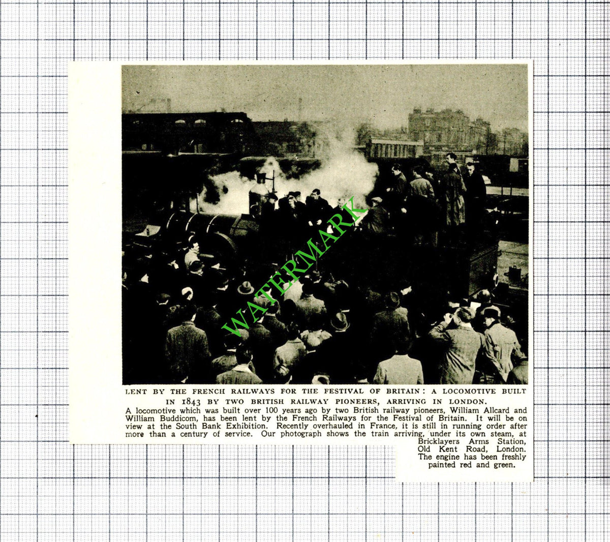Bricklayers Arms Station Old Kent Road London Allcard Buddicom - 1951 Cutting