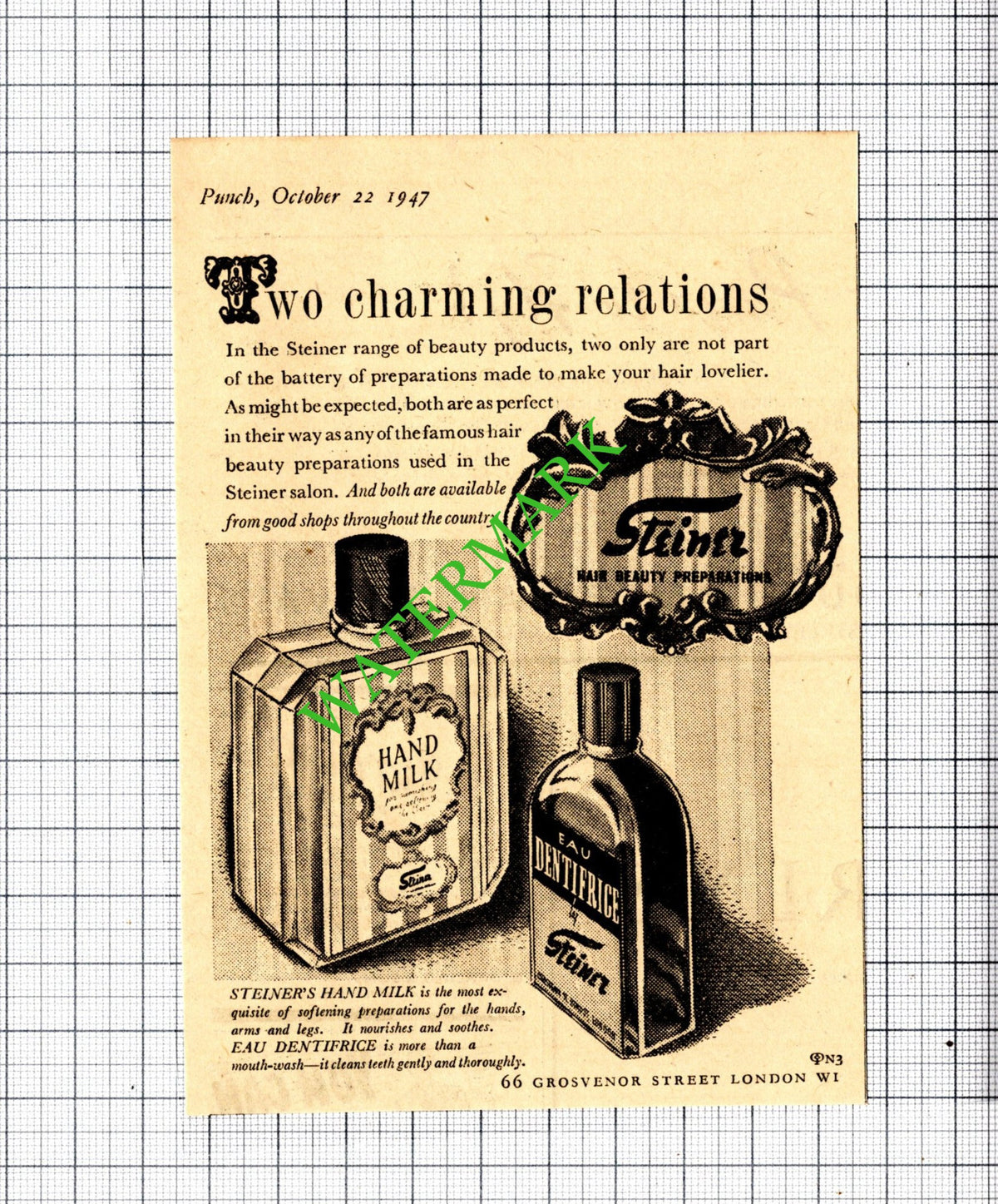 Steiner Small Advert - 1947 Cutting