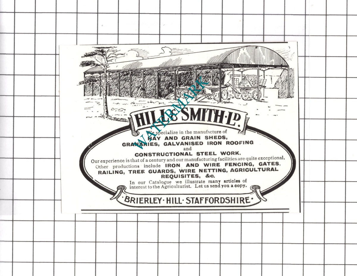 Hill & Smith Ltd Brierley Hill Staffordshire Small Advert - 1914 Clipping