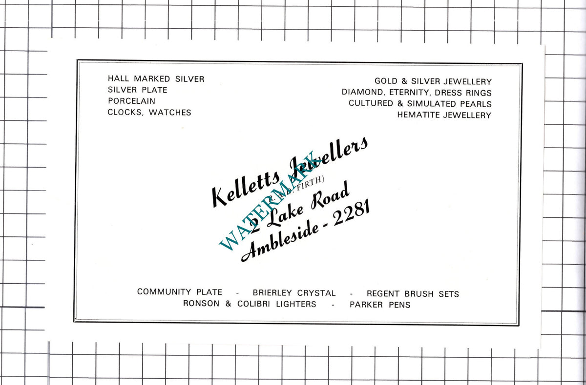 Scotts Of Ambleside Millans Park / Kelletts Jewellers Advert - c.1968 Cutting