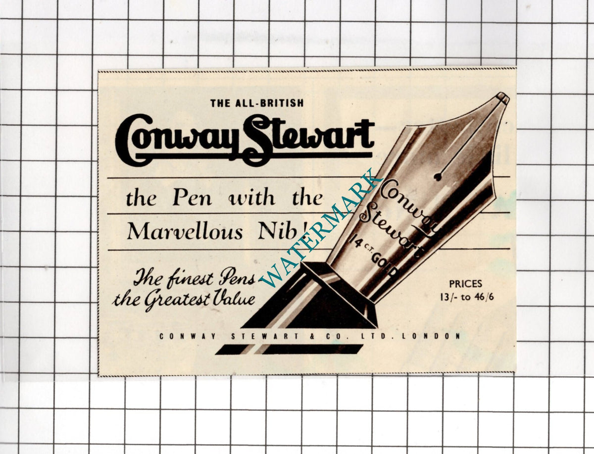 Conway Stewart Pens SMALL Advert - 1955 Cutting