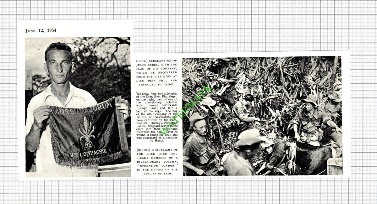 Sgt Major Jules Beres Dien Bien Phu Siege - 1954 Cutting