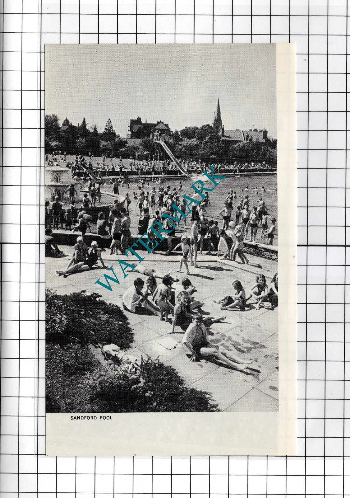 Sandford Pool Cheltenham Gloucestershire - c.1970's Cutting