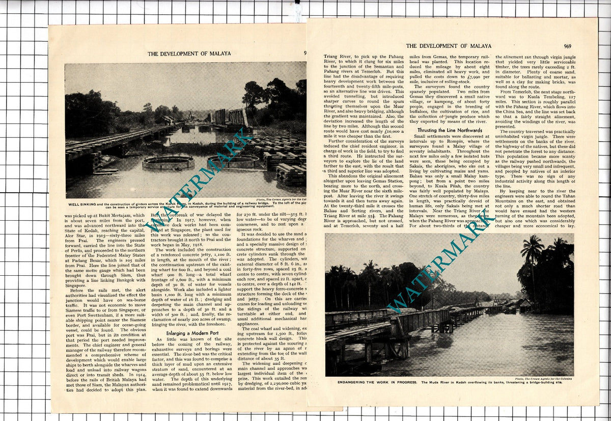 Malaya Malay State Railways - 1930's Article