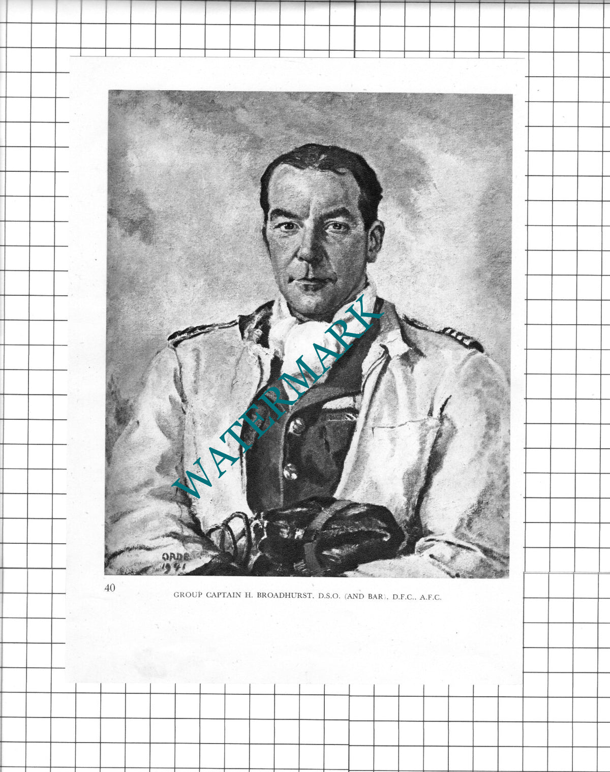 W/Cmdr M Robinson / Grp Captain H Broadhurst WW2 Pilot - 1942 Book Print