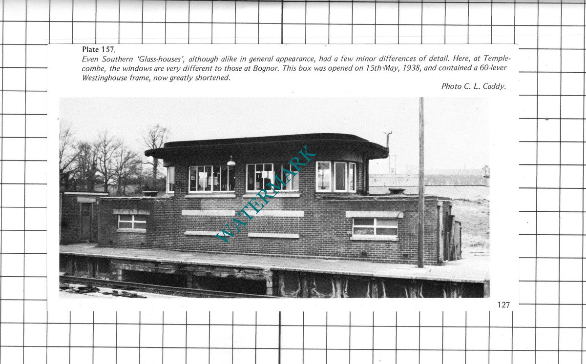 Templecombe Somerset Railway Signal Box - 1970's Clipping / Print