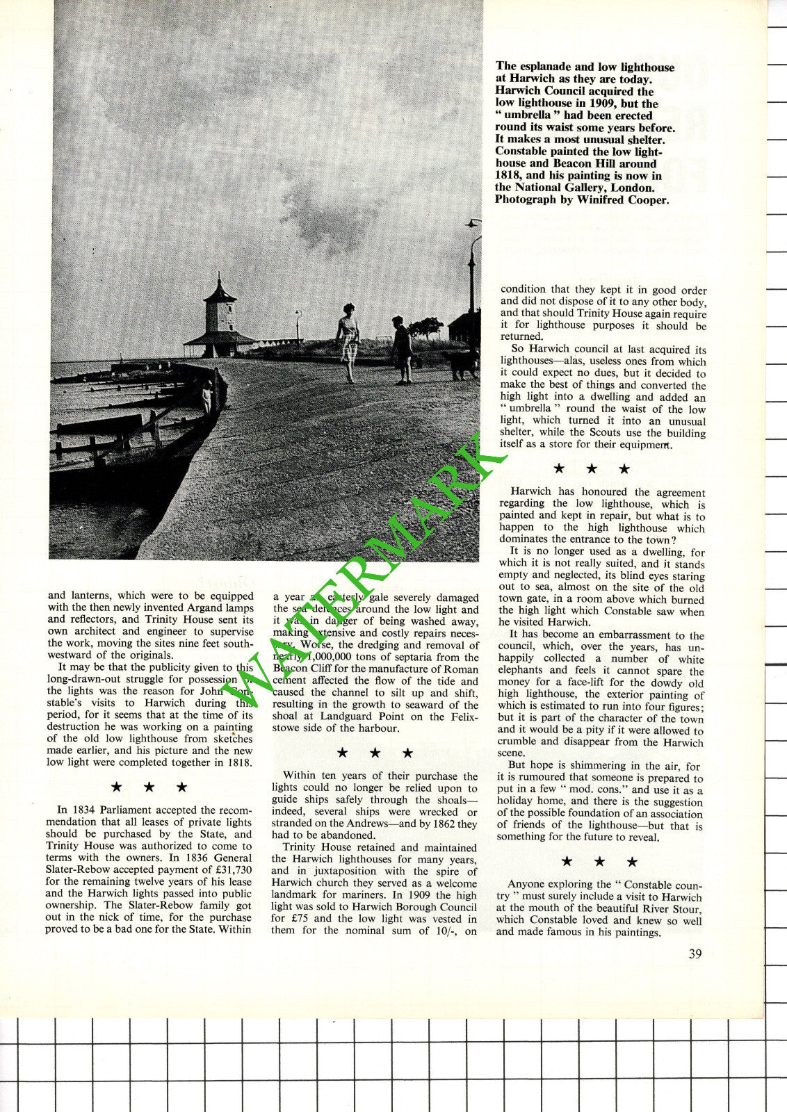 Harwich Essex John Constable - 1968 Article