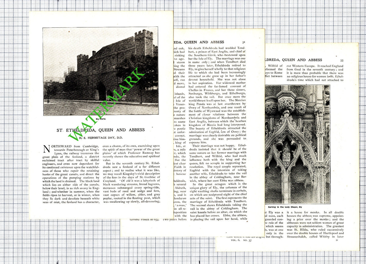 St Etheldreda Ely Minster - 1905 Article
