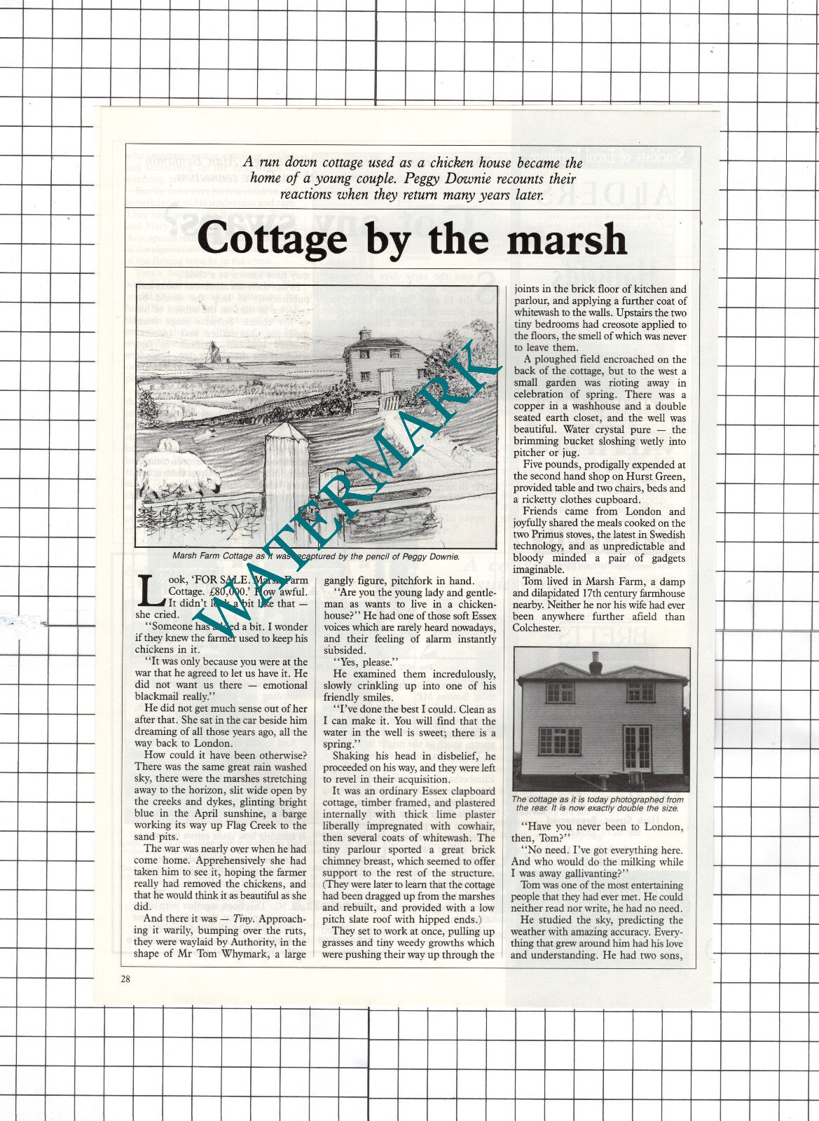 Marsh Farm Cottage Essex Tom Whymark Peggie Downie - 1988 Article