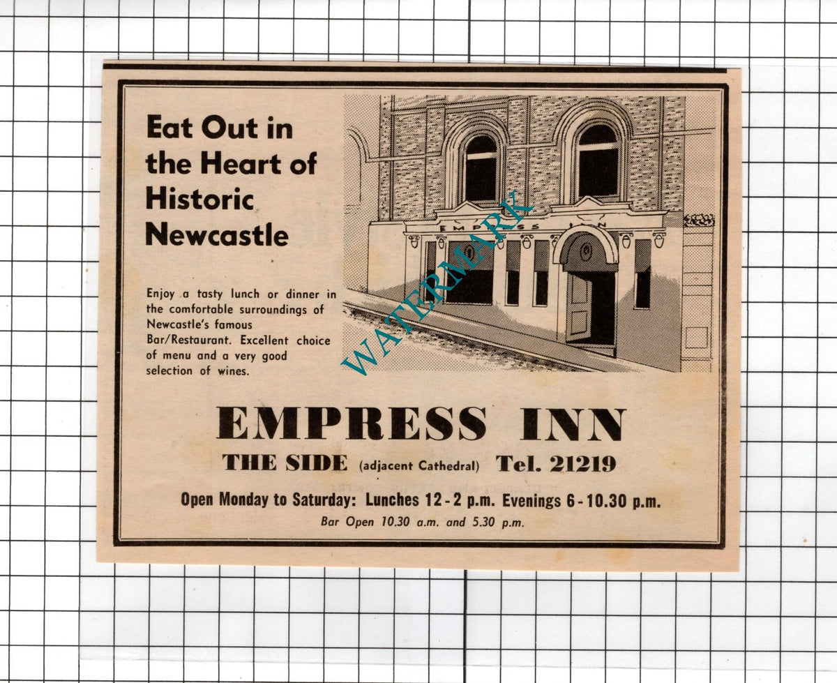 Empress Inn Newcastle Upon Tyne - 1970 Advert