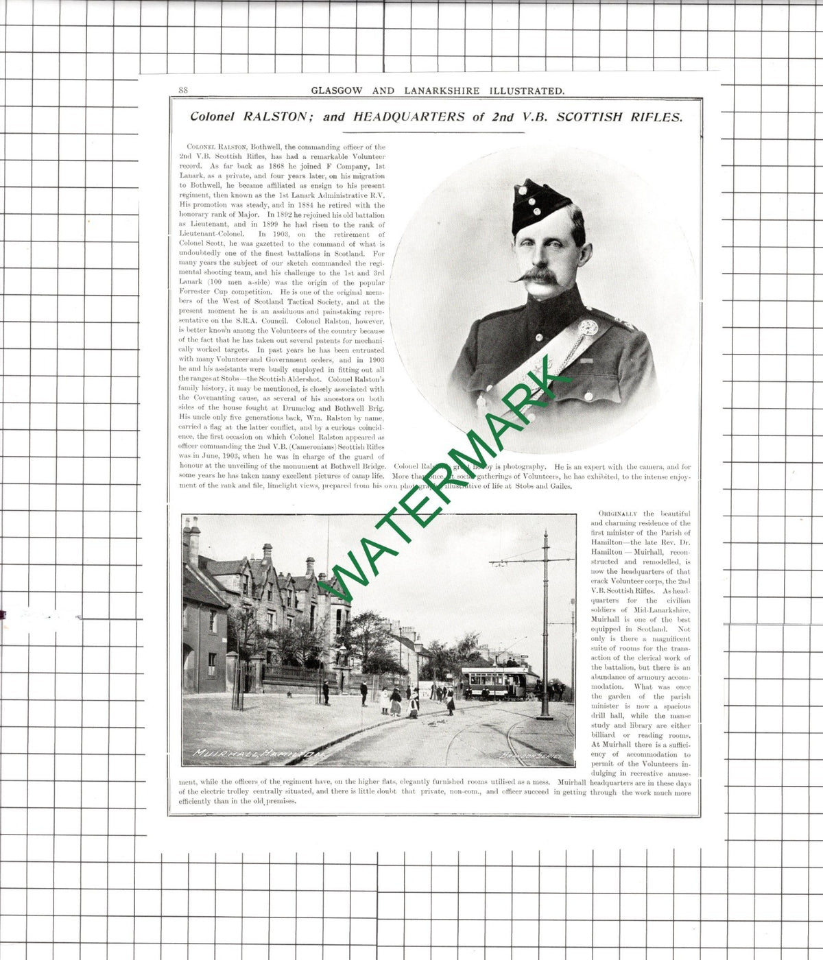 Col Thomas Robertson-Aikman Ross House Col Ralston Bothwell -1904 Article