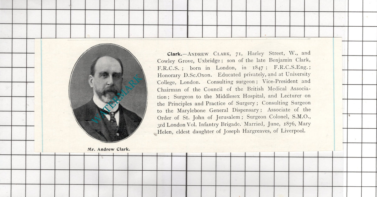 Dr John Couper Ellesborough Manor / Andrew Clark Cowley Grove c.1910 Cutting
