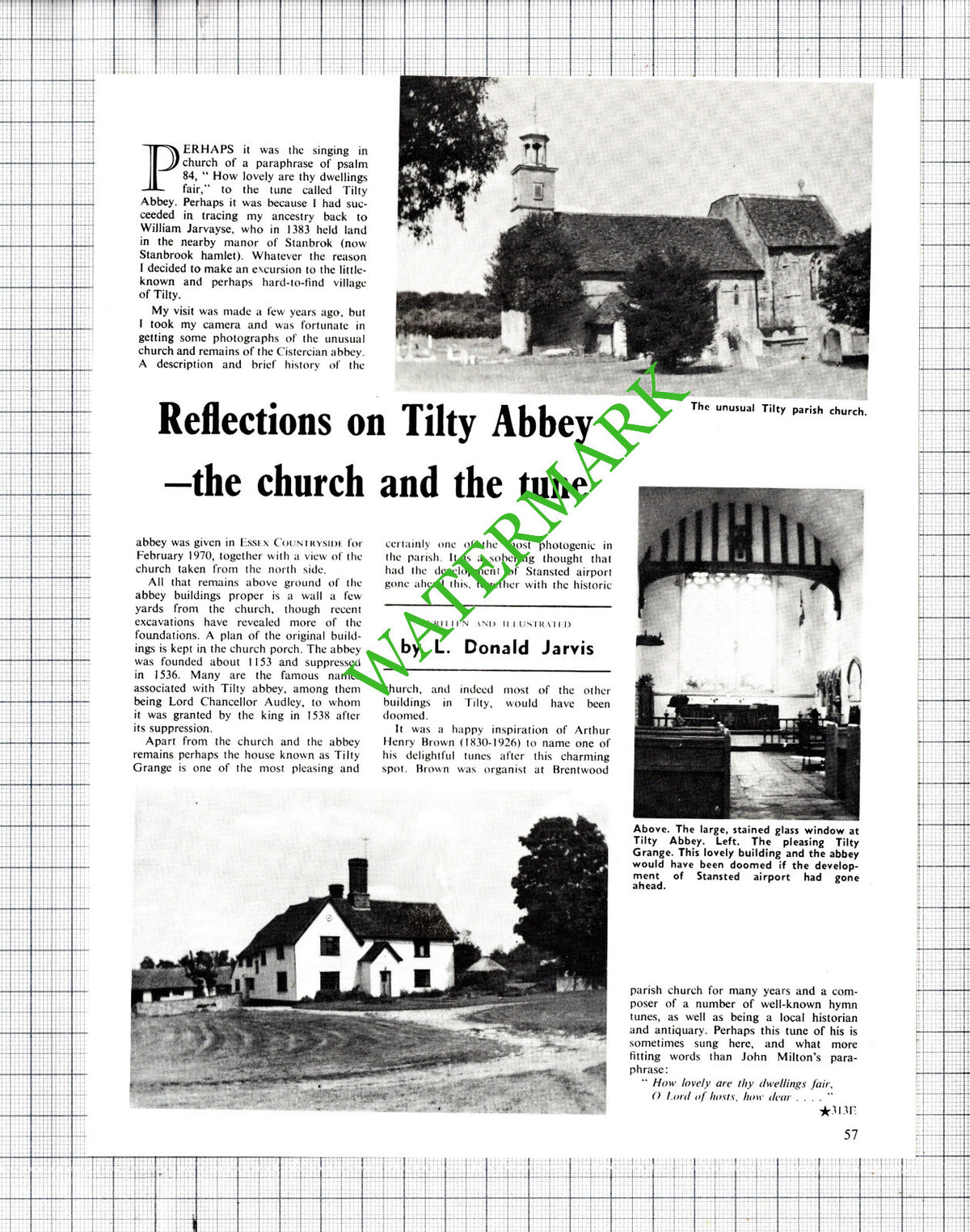 Tilty Abbey Essex Tilty Grange - 1972 Article