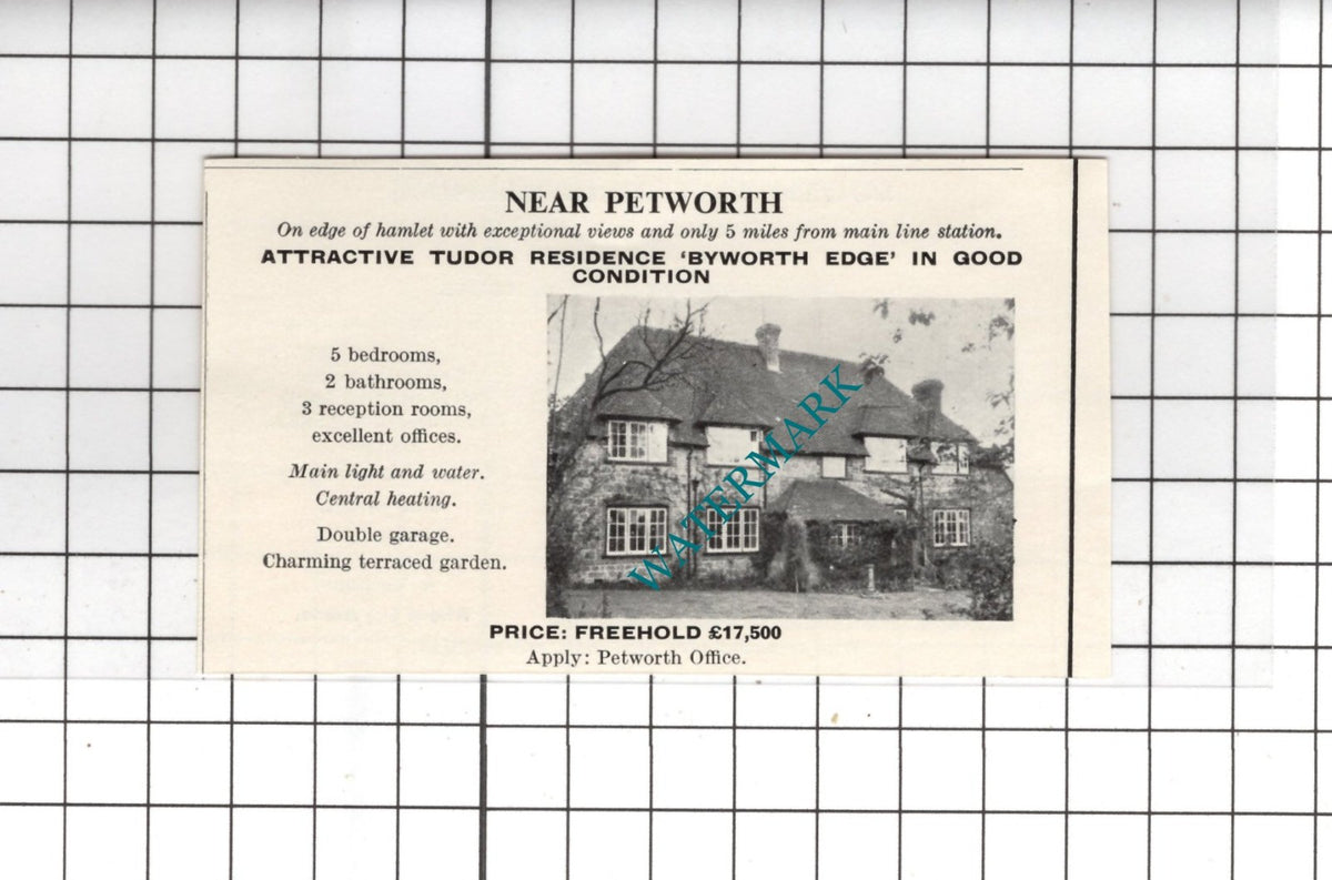 Godalming Surrey / Petworth Sussex - 1967 SMALL House Advert