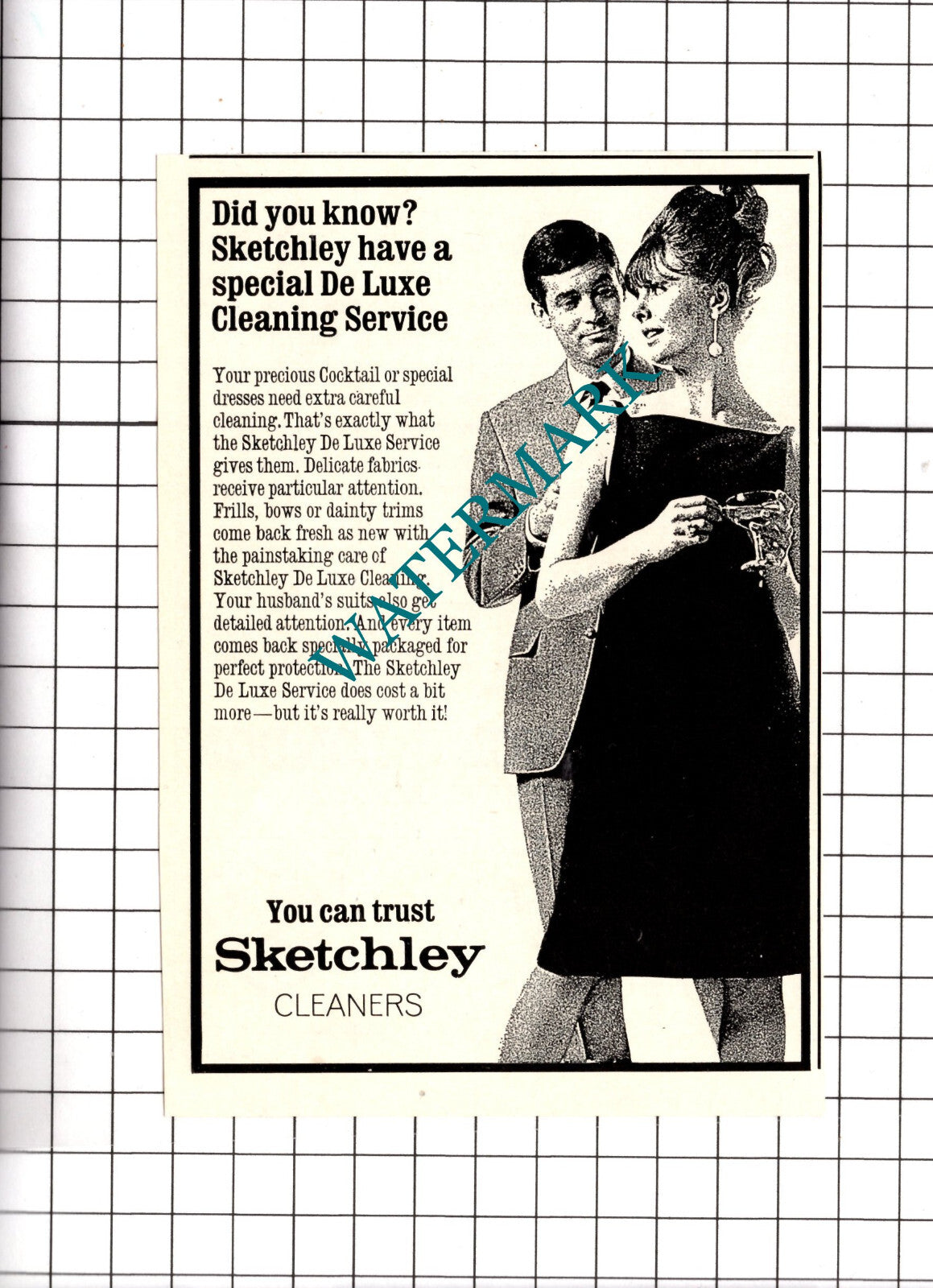 Sketchley Cleaners Advert - 1967 Cutting
