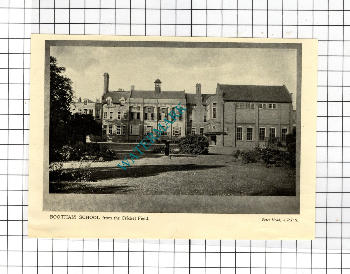 Bootham School York England - 1928 Small Clipping