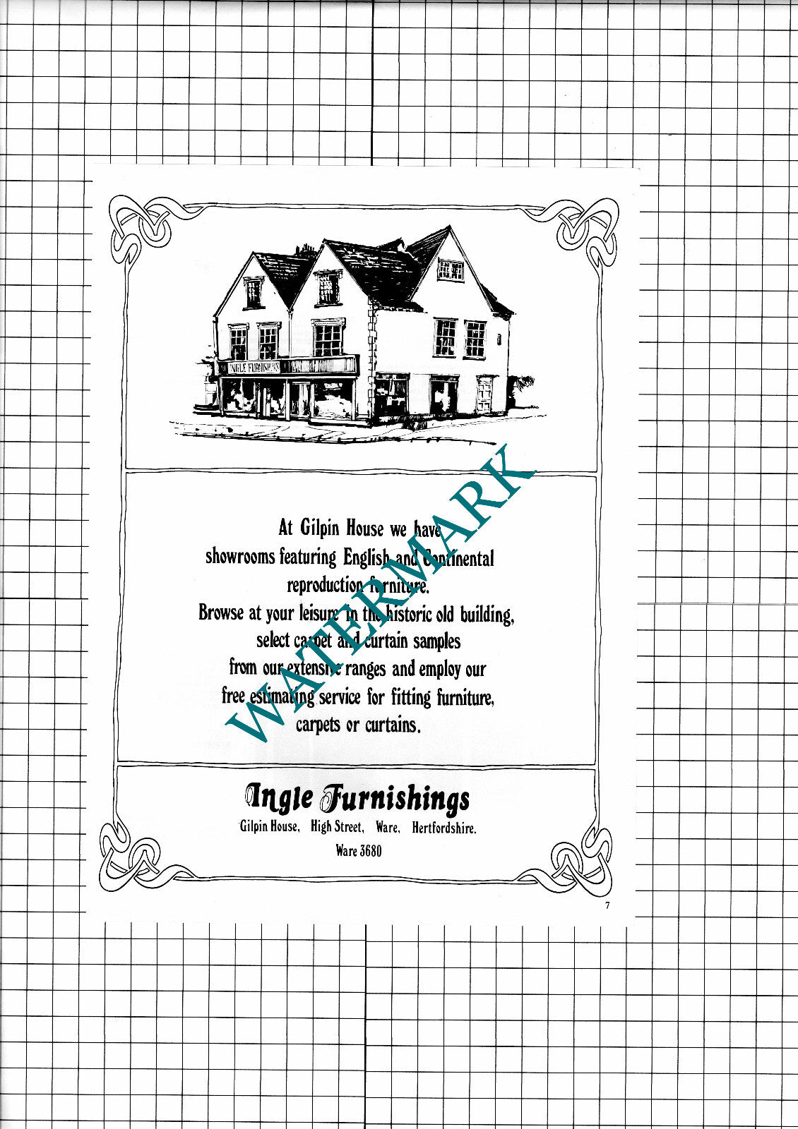Ingle Furnishings Ware Hertfordshire Advert - 1974 Clipping / Print