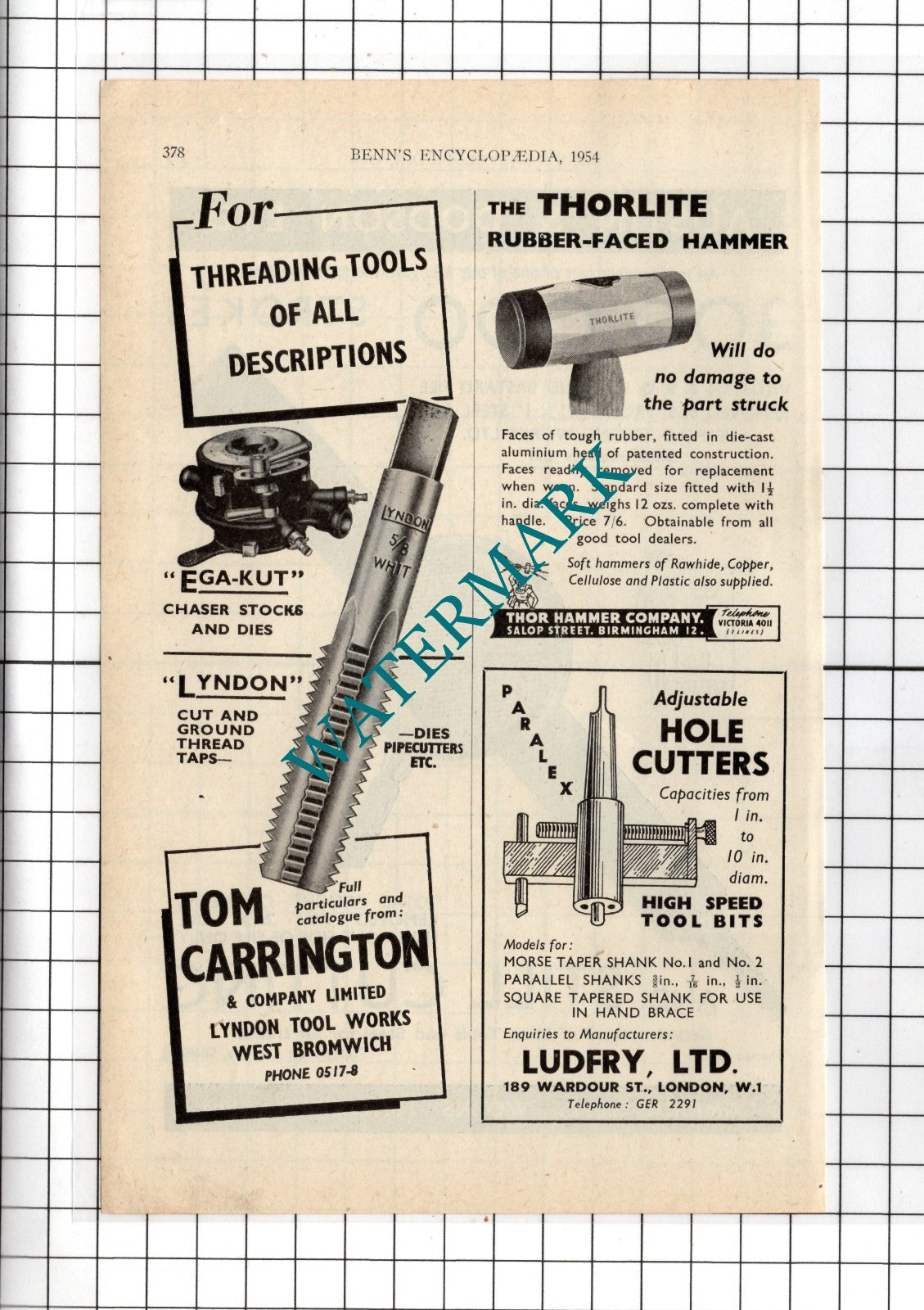 Austin & Dodson Ltd Sheffield / Tom Carrington & Co West Bromwich - 1954 Advert