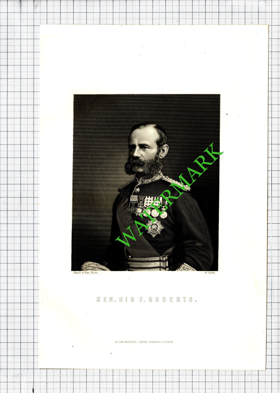 General Sir F Roberts - c.1887 Print