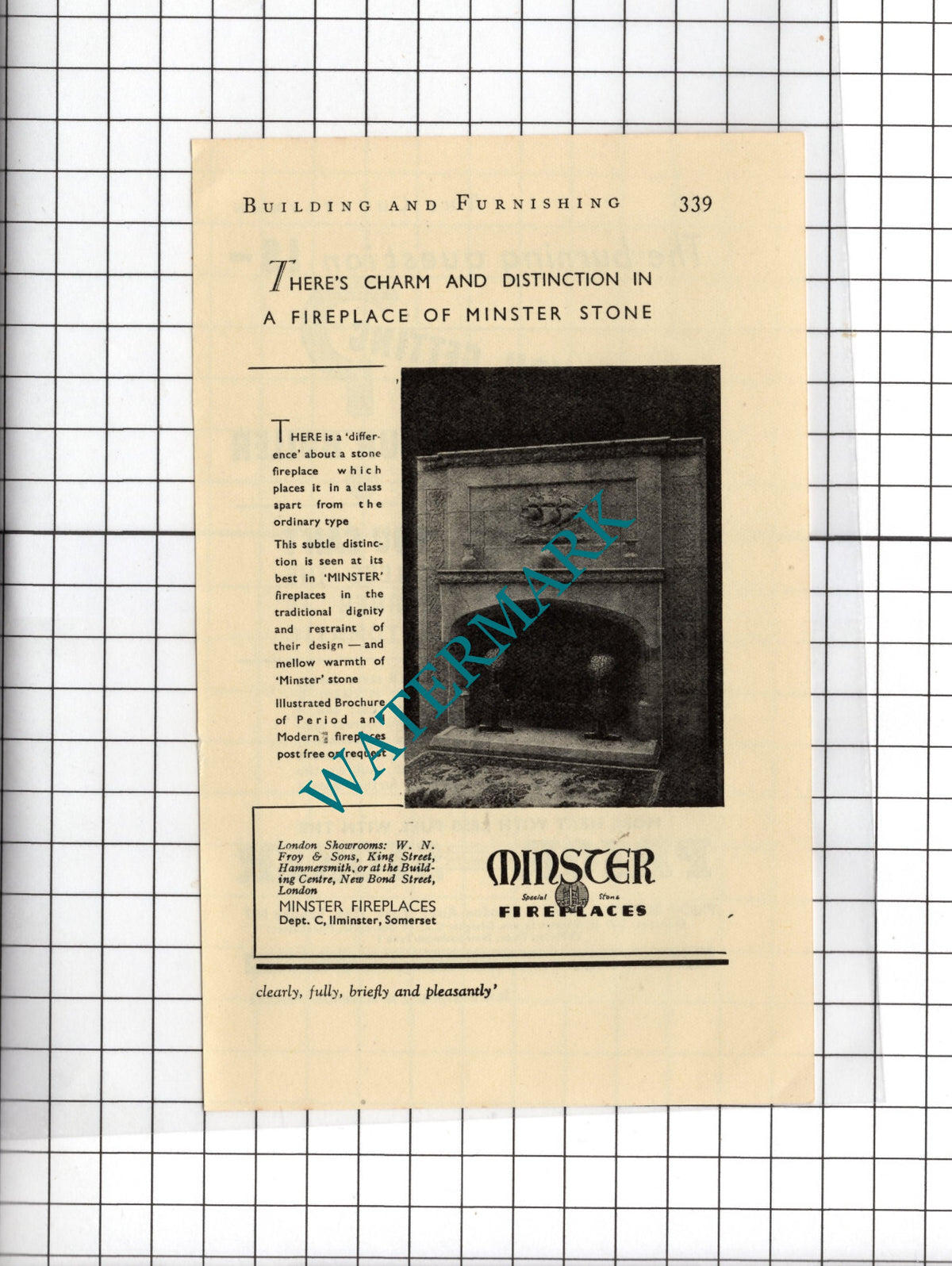 Prior Burners Ltd London / Minster Fireplaces Ilminster Somerset - 1938 Advert