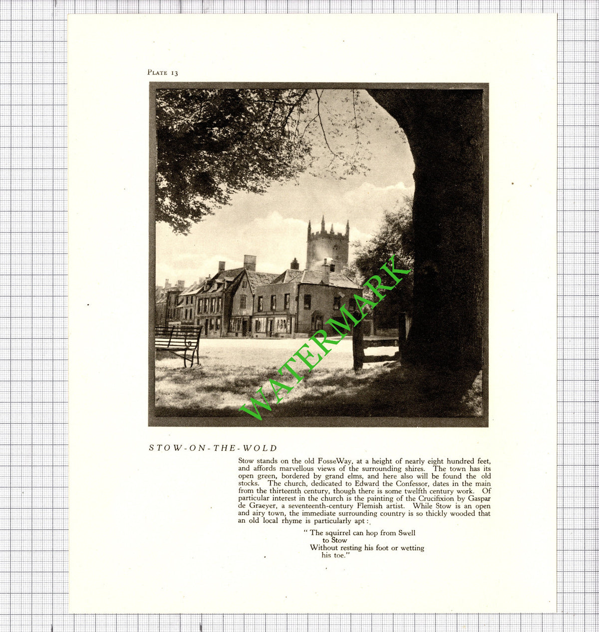 Hawling Lodge Stow-on-the-Wold Gloucestershire - 1940's Cutting / Print