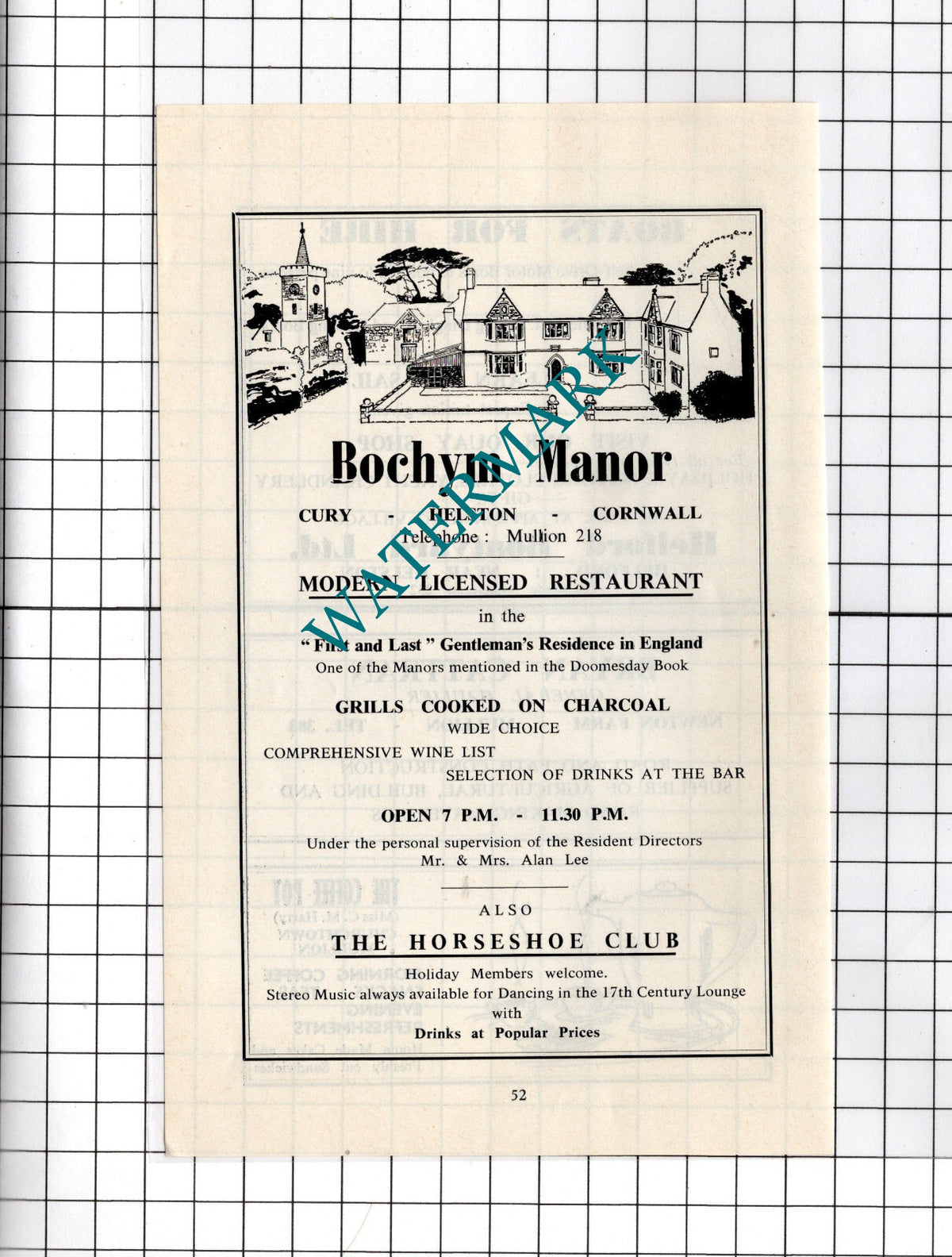 Elizabeth Anne Hairdressers Savoy House Mullion Cornwall - c.1969 Advert