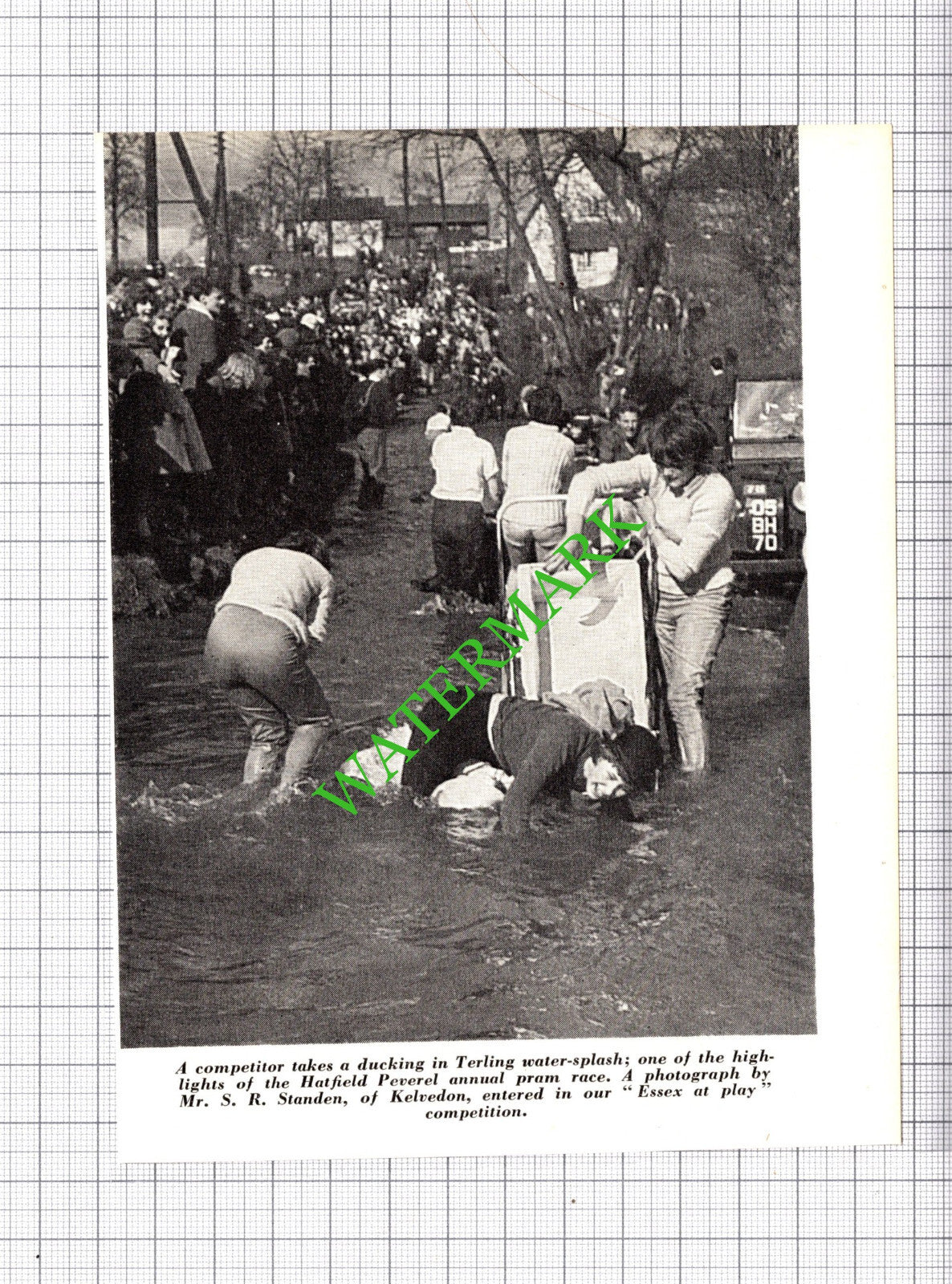 Terling Water Splash Hatfield Peverel Essex - 1965 Cutting
