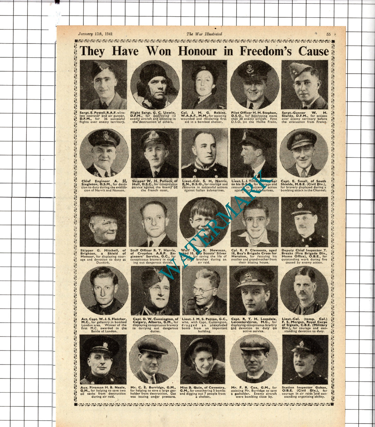 Cunnington Calgary Canada Gahan Lt L J Tillie WH Pollock Hull - 1941 Clipping