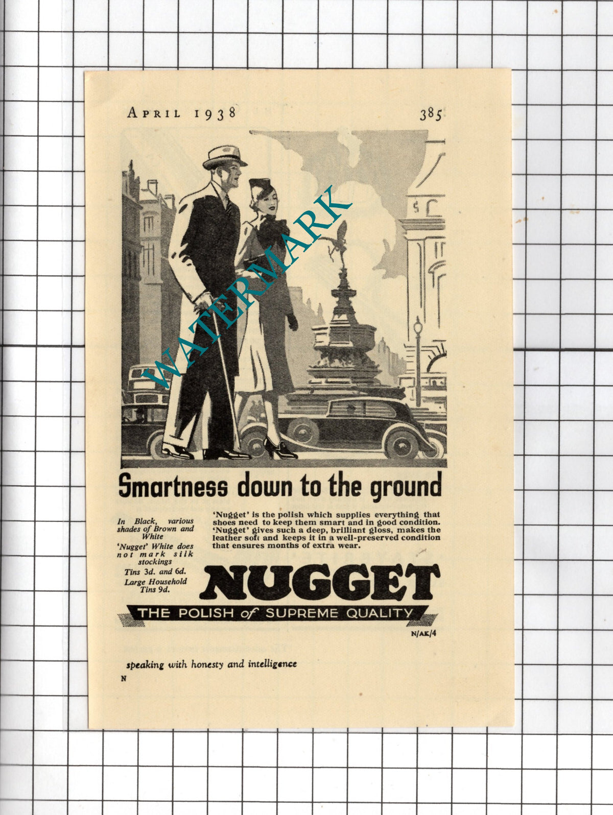 Nugget Polish ADVERT - 1938 Small Advert