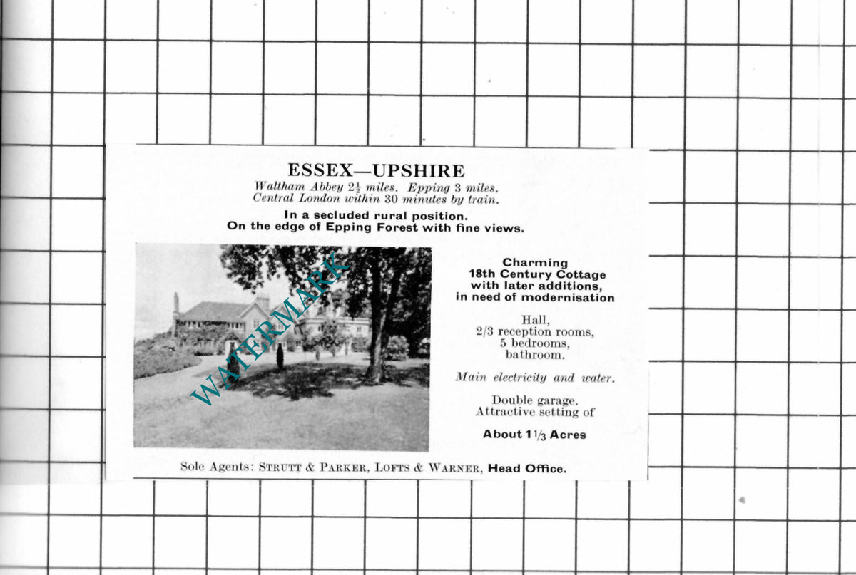 Upshire Essex Small House Sale Advert - 1967 Clipping