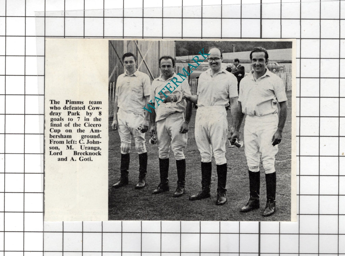 Lord Brecknock Uranga Polo Cicero Cup - 1968 Small Cutting