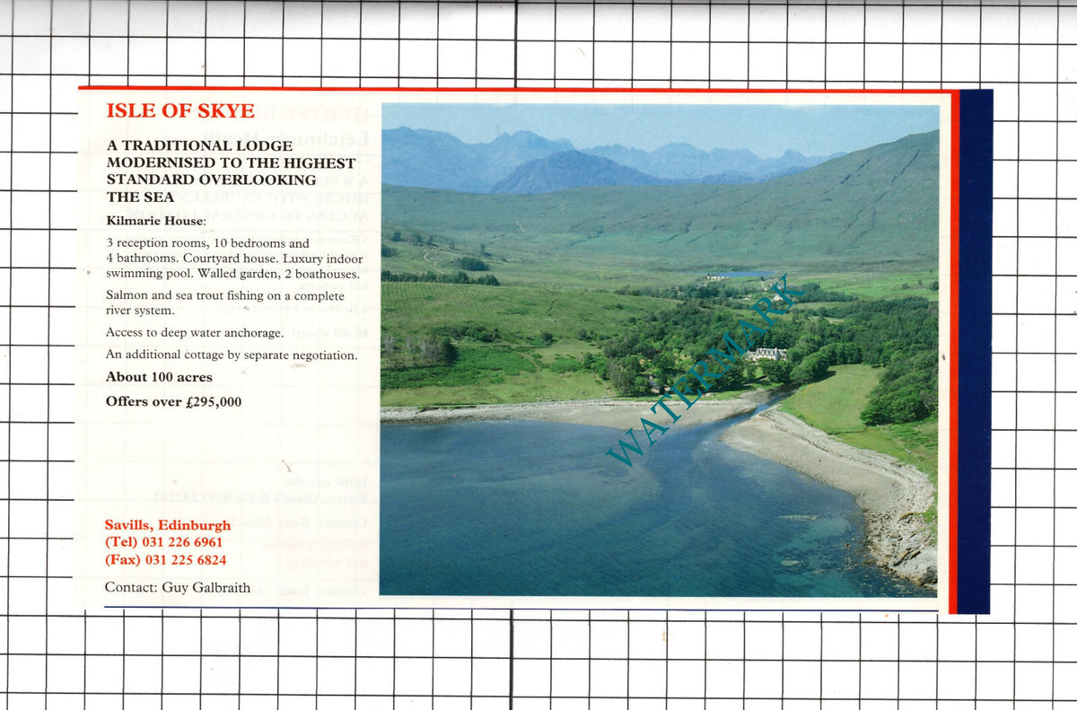 Letchmore Heath Hertfordshire / Kilmarie House Isle Of Skye - 1994 Sale Advert