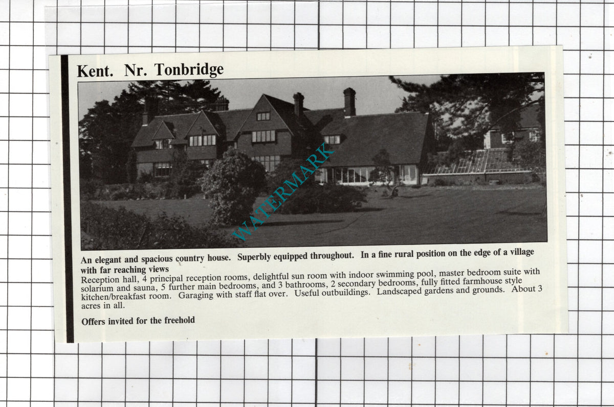Tonbridge Kent - 1980 House Sale Advert