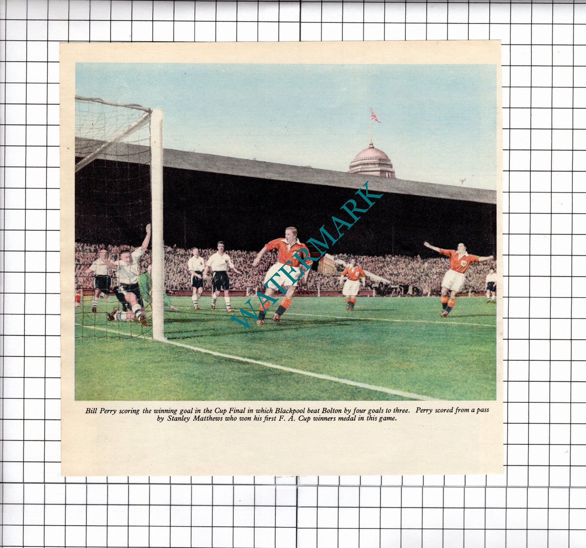 Bill Perry Footballer Blackpool Bolton Cup Final - 1953 Clipping