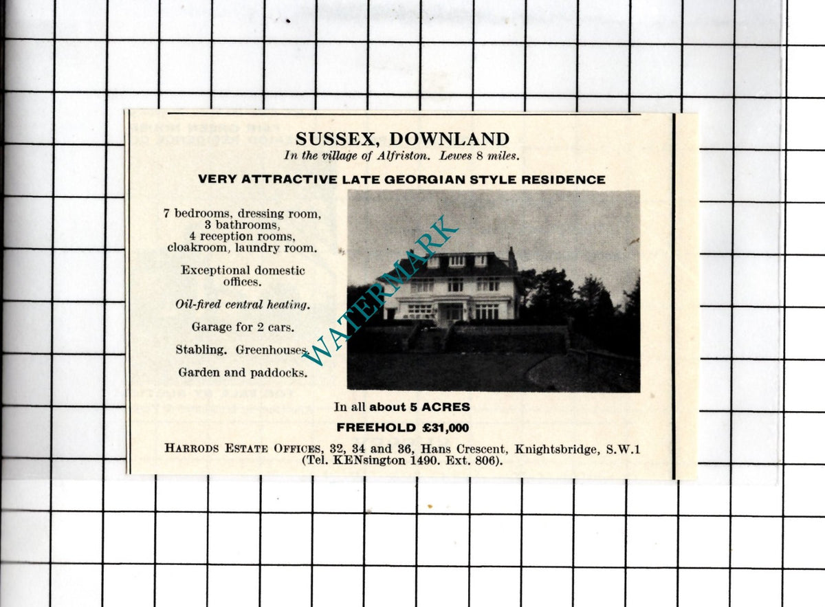 Alfriston Sussex - 1967 SMALL House Sale Advert