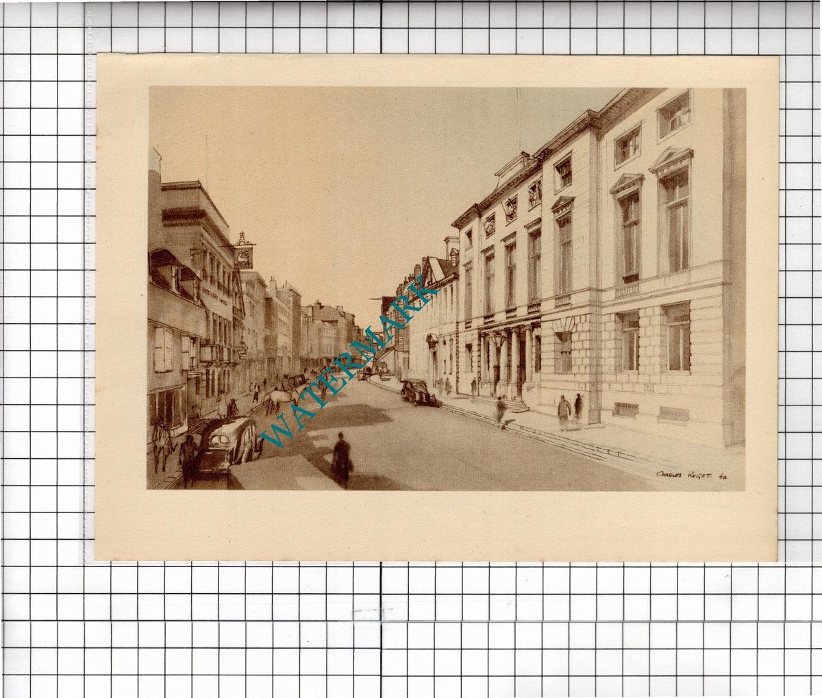 Lewes Sussex High Street Charles Knight - c.1949 Clipping / Print