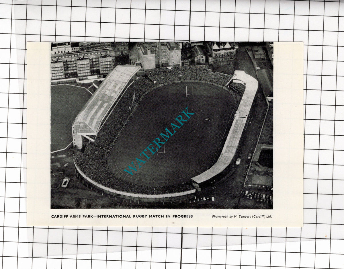 Cardiff Arms Park Rugby - 1958 Clipping