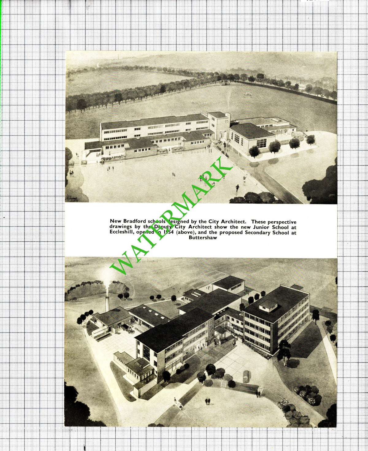 Bradford Yorkshire Eccleshill School Buttershaw - 1957 Cutting / Print