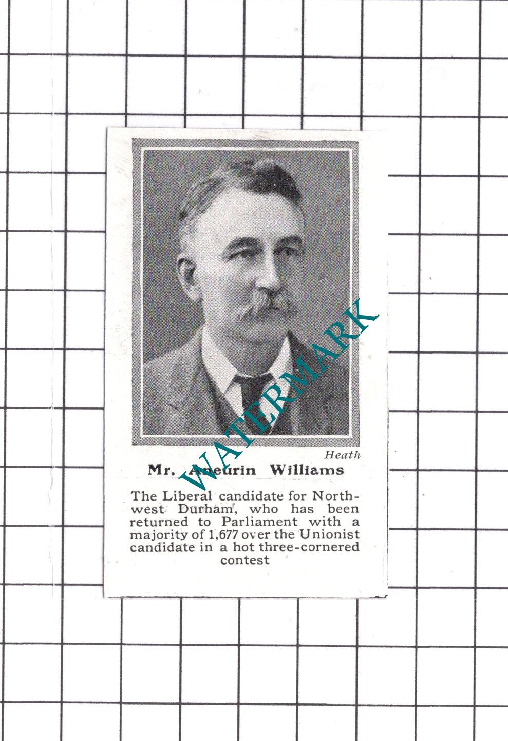 Mr Aneurin Williams - 1914 SMALL Clipping