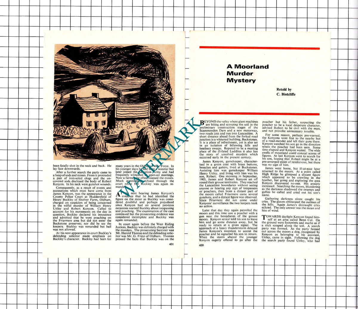 Robert Kenyon Buckstones House William Uttley Murder - 1969 Article